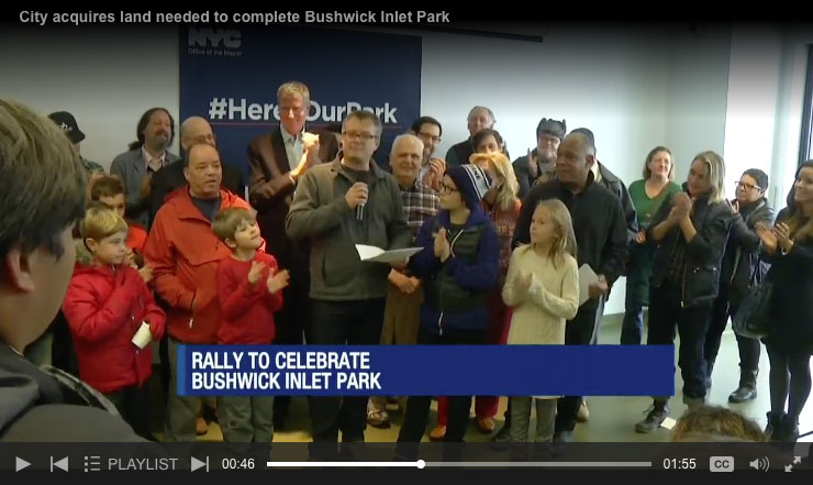 Go to News 12 Brooklyn on Bushwick Inlet Park Celebration