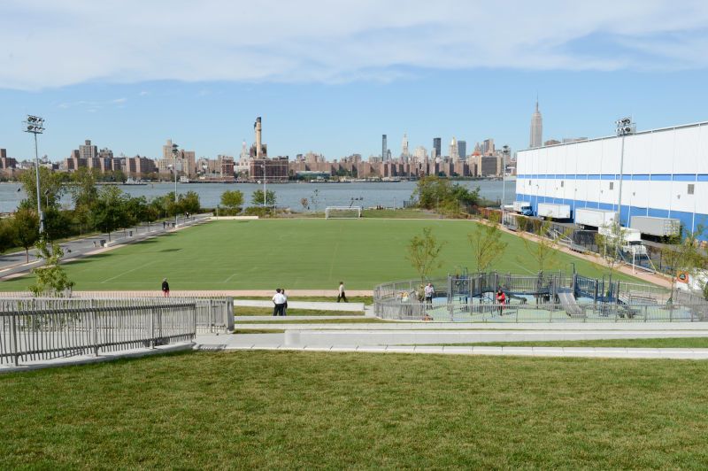 bushwick-inlet-park-crains Bushwick Inlet Park Soccer Field & CitiStorage