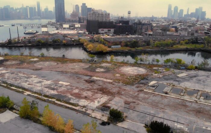 Bushwick Inlet aerial shot