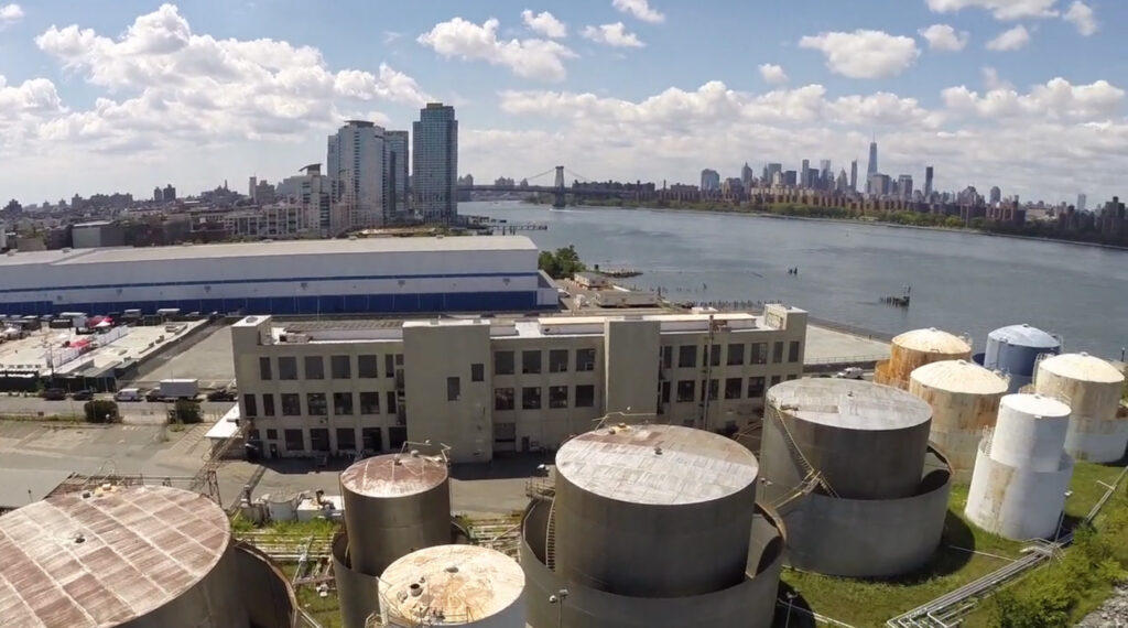 Oil storage tanks at Bayside parcel